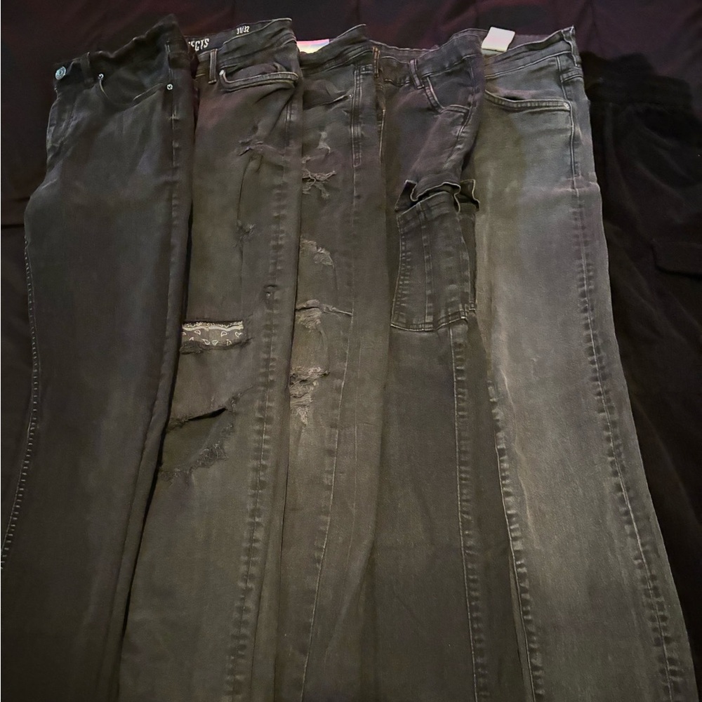 (bundle) 6 pairs of black skinny jeans